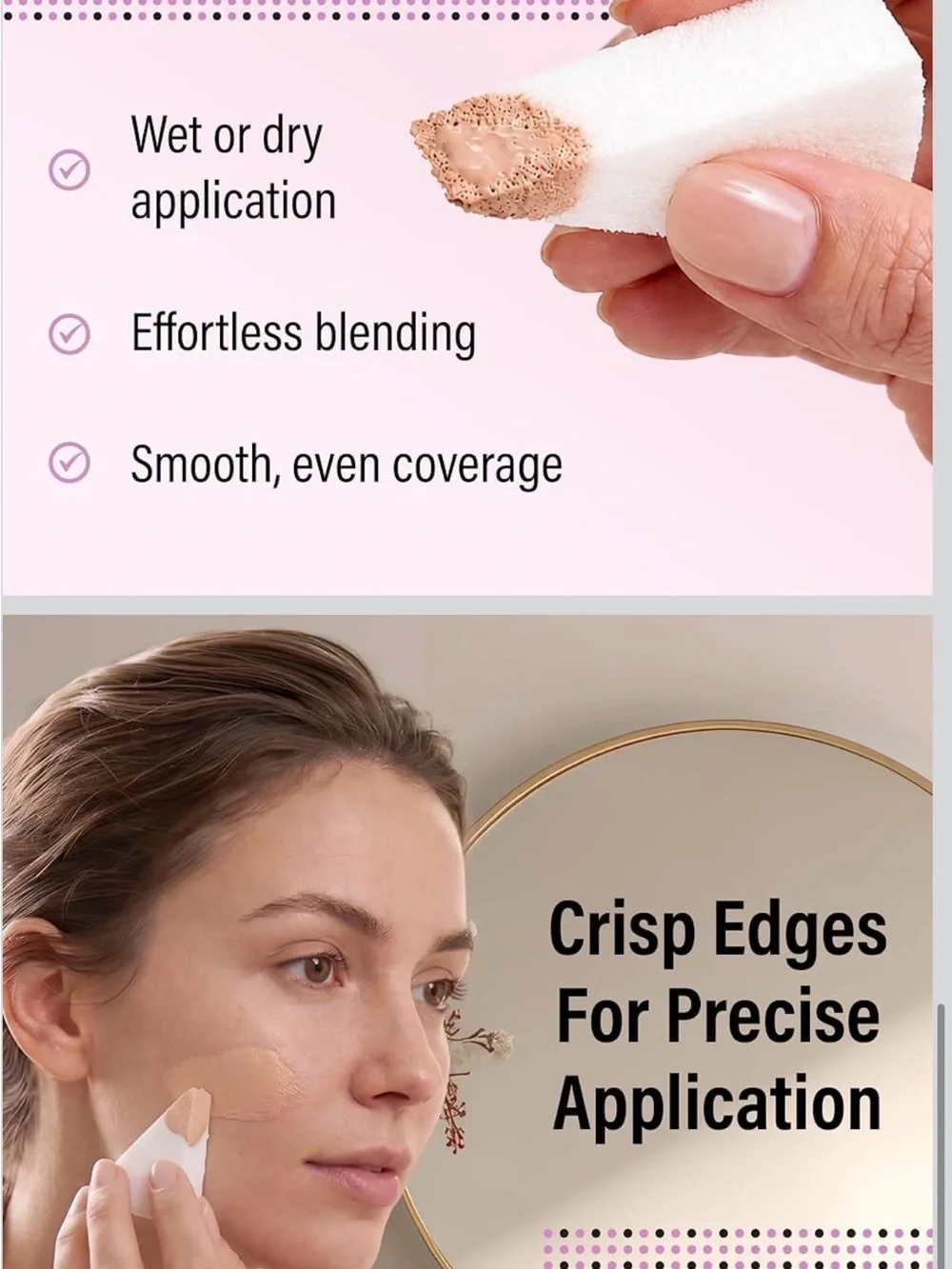 Artist's Choice Makeup Wedges, Triangle Cosmetic Sponges, 500 Pack